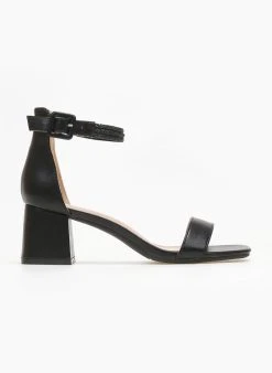 The Fashion Project Πέδιλα με μπαρέτα και στρας - Μαύρο