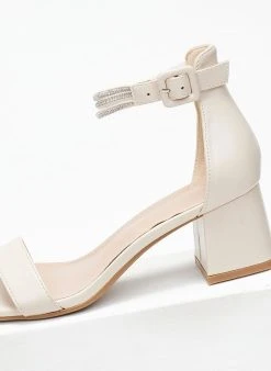 The Fashion Project Πέδιλα με μπαρέτα και στρας - Μπεζ -The Fashion Project κατάστημα pedila me mpareta kai strass 110706 3avn