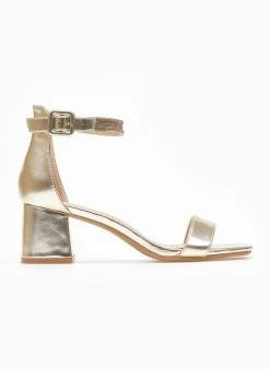 The Fashion Project Πέδιλα με μπαρέτα και στρας - Χρυσό