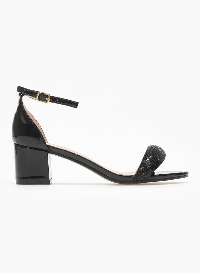 The Fashion Project Πέδιλα με μπαρέτα και στρας φάσα - Μαύρο 2 The Fashion Project Πέδιλα με μπαρέτα και στρας φάσα - Μαύρο - Image 2