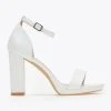 The Fashion Project Πέδιλα με μπαρέτα και χοντρό τακούνι - Λευκό