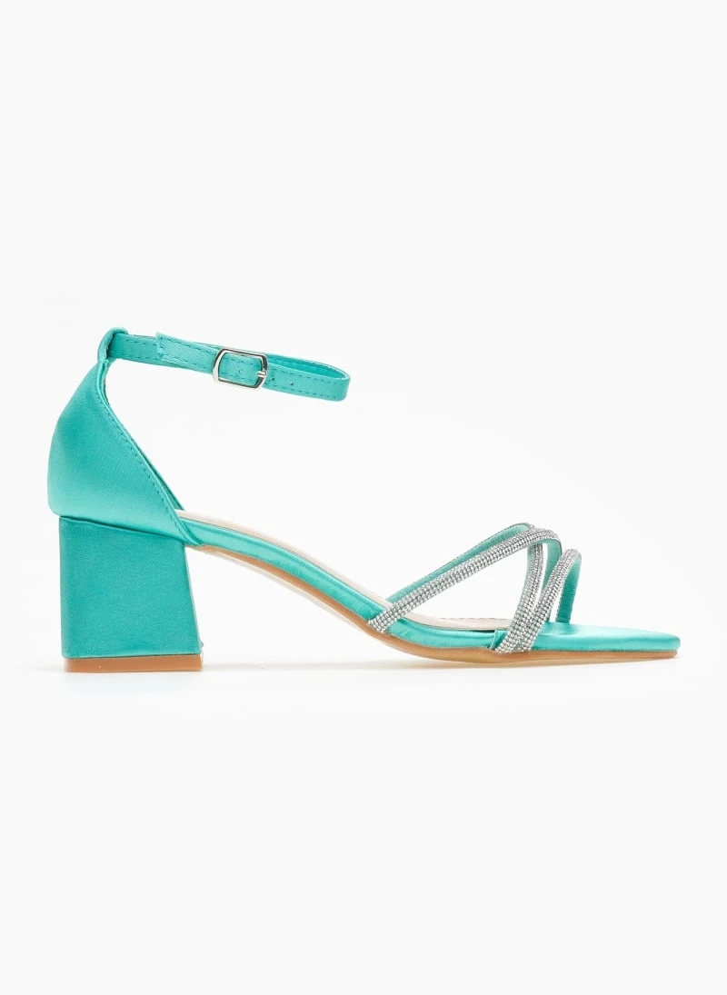 The Fashion Project Πέδιλα με μπαρέτα σατέν - Μέντα 2 The Fashion Project Πέδιλα με μπαρέτα σατέν - Μέντα - Image 2