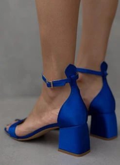 Πέδιλα με μπαρέτα σατέν Tfp - Μπλε σκούρο -The Fashion Project κατάστημα pedila me mpareta saten tfp 110932 n5kk