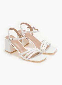 The Fashion Project Πέδιλα με μπαρέτα σε καρέ γραμμή - Λευκό 11 The Fashion Project Πέδιλα με μπαρέτα σε καρέ γραμμή - Λευκό -The Fashion Project κατάστημα pedila me mpareta se kare grammi 110605 k4p8