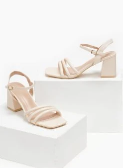 The Fashion Project Πέδιλα με μπαρέτα σε καρέ γραμμή - Μπεζ 5 The Fashion Project Πέδιλα με μπαρέτα σε καρέ γραμμή - Μπεζ -The Fashion Project κατάστημα pedila me mpareta se kare grammi 110607 bd0v