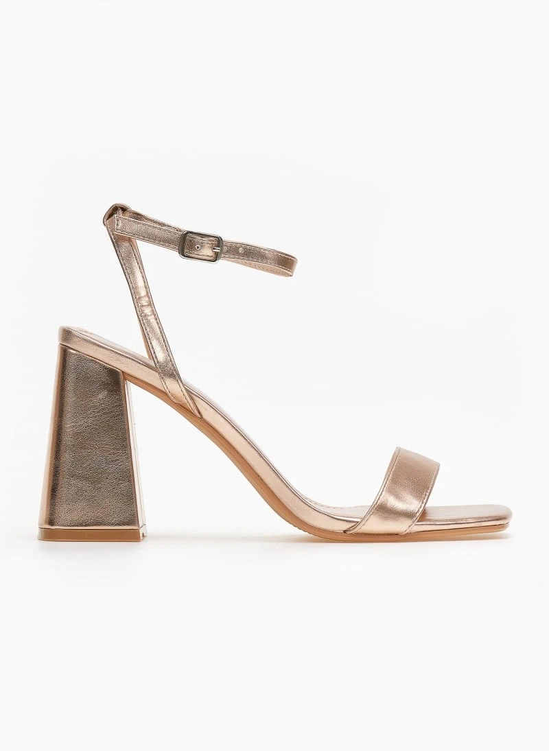 The Fashion Project Πέδιλα με μπαρέτα σε καρέ γραμμή - Χαλκός 1 The Fashion Project Πέδιλα με μπαρέτα σε καρέ γραμμή - Χαλκός