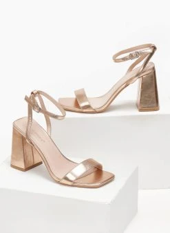 The Fashion Project Πέδιλα με μπαρέτα σε καρέ γραμμή - Χαλκός 5 The Fashion Project Πέδιλα με μπαρέτα σε καρέ γραμμή - Χαλκός -The Fashion Project κατάστημα pedila me mpareta se kare grammi 111225 i8e3