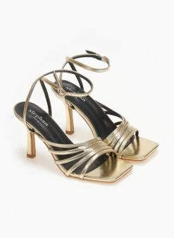 The Fashion Project Πέδιλα με μπαρέτα σε μεταλλικά χρώματα - Χρυσό -The Fashion Project κατάστημα pedila me mpareta se metallika xrwmata 111030 l7u3