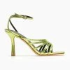 The Fashion Project Πέδιλα με μπαρέτα σε μεταλλικά χρώματα - Lime