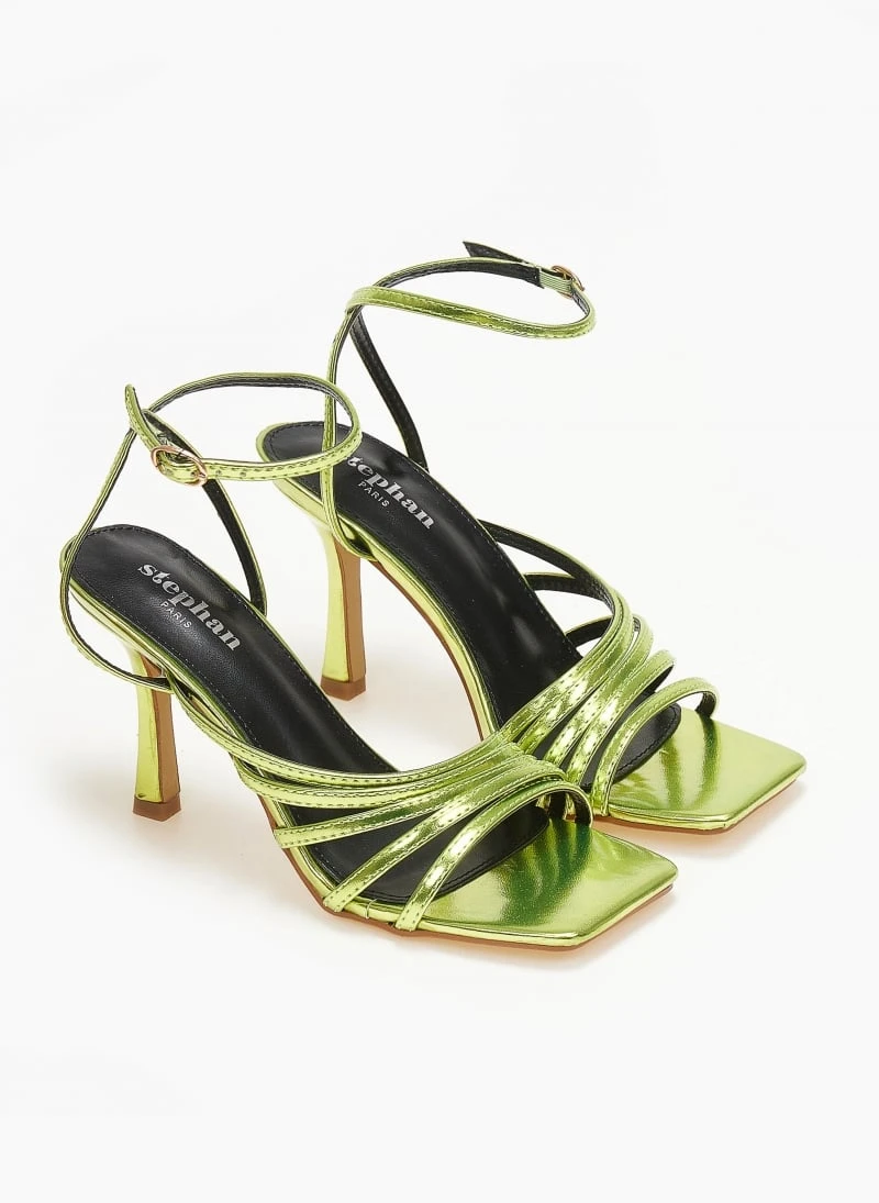 The Fashion Project Πέδιλα με μπαρέτα σε μεταλλικά χρώματα - Lime 4 The Fashion Project Πέδιλα με μπαρέτα σε μεταλλικά χρώματα - Lime - Image 4