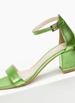 Πέδιλα με μπαρέτα σε μεταλλικά χρώματα Tfp - Lime -The Fashion Project κατάστημα pedila me mpareta se metallika xrwmata tfp 110931 9ki1