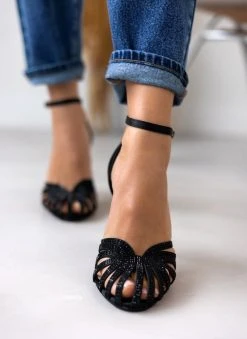 The Fashion Project Πέδιλα με μπαρέτα υφασμάτινα - Μαύρο -The Fashion Project κατάστημα pedila me mpareta ufasmatina 110600 4n7m