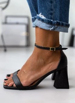 Πέδιλα με μπαρέτα και Pattern Vizzano 6464.102 - Μαύρο -The Fashion Project κατάστημα pedila me pattern sto takouni vizzano 6464102 106422 smo0