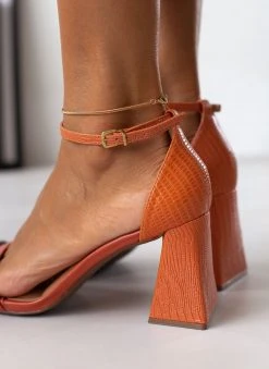 Πέδιλα με μπαρέτα και Pattern Vizzano 6464.102 - Κεραμιδί -The Fashion Project κατάστημα pedila me pattern sto takouni vizzano 6464102 106424 5o4y