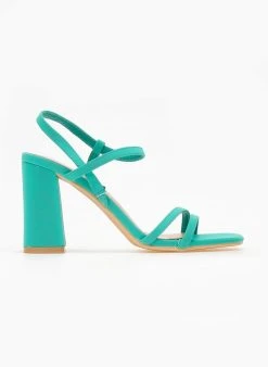 The Fashion Project Πέδιλα με περαστό λουράκι - Μέντα -The Fashion Project κατάστημα pedila me perasto louraki 111196 fp3y