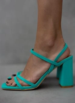 The Fashion Project Πέδιλα με περαστό λουράκι - Μέντα -The Fashion Project κατάστημα pedila me perasto louraki 111196 ss6z