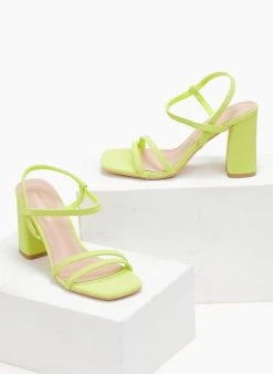 The Fashion Project Πέδιλα με περαστό λουράκι - Lime -The Fashion Project κατάστημα pedila me perasto louraki 111197 i6yp