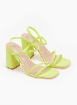 The Fashion Project Πέδιλα με περαστό λουράκι - Lime -The Fashion Project κατάστημα pedila me perasto louraki 111197 uf50