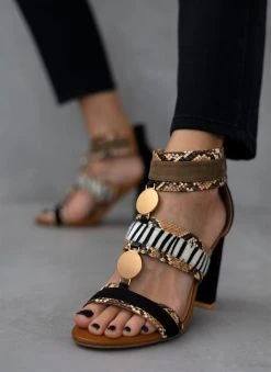 The Fashion Project Πέδιλα με Print και μεταλλικά στοιχεία - Multi