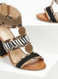 The Fashion Project Πέδιλα με Print και μεταλλικά στοιχεία - Multi -The Fashion Project κατάστημα pedila me print kai metallika stoixeia 111734 juyc