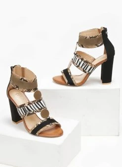 The Fashion Project Πέδιλα με Print και μεταλλικά στοιχεία - Multi -The Fashion Project κατάστημα pedila me print kai metallika stoixeia 111734 m9nf