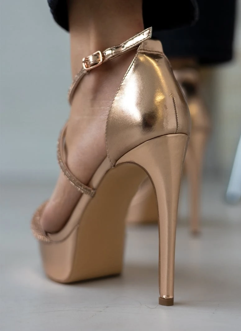 The Fashion Project Πέδιλα με στρας και φιάπα - Χαλκός 6 The Fashion Project Πέδιλα με στρας και φιάπα - Χαλκός - Image 6