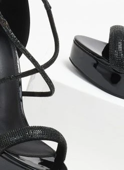 The Fashion Project Πέδιλα με στρας και φιάπα - Μαύρο 11 The Fashion Project Πέδιλα με στρας και φιάπα - Μαύρο -The Fashion Project κατάστημα pedila me strass kai fiapa 110580 pigg