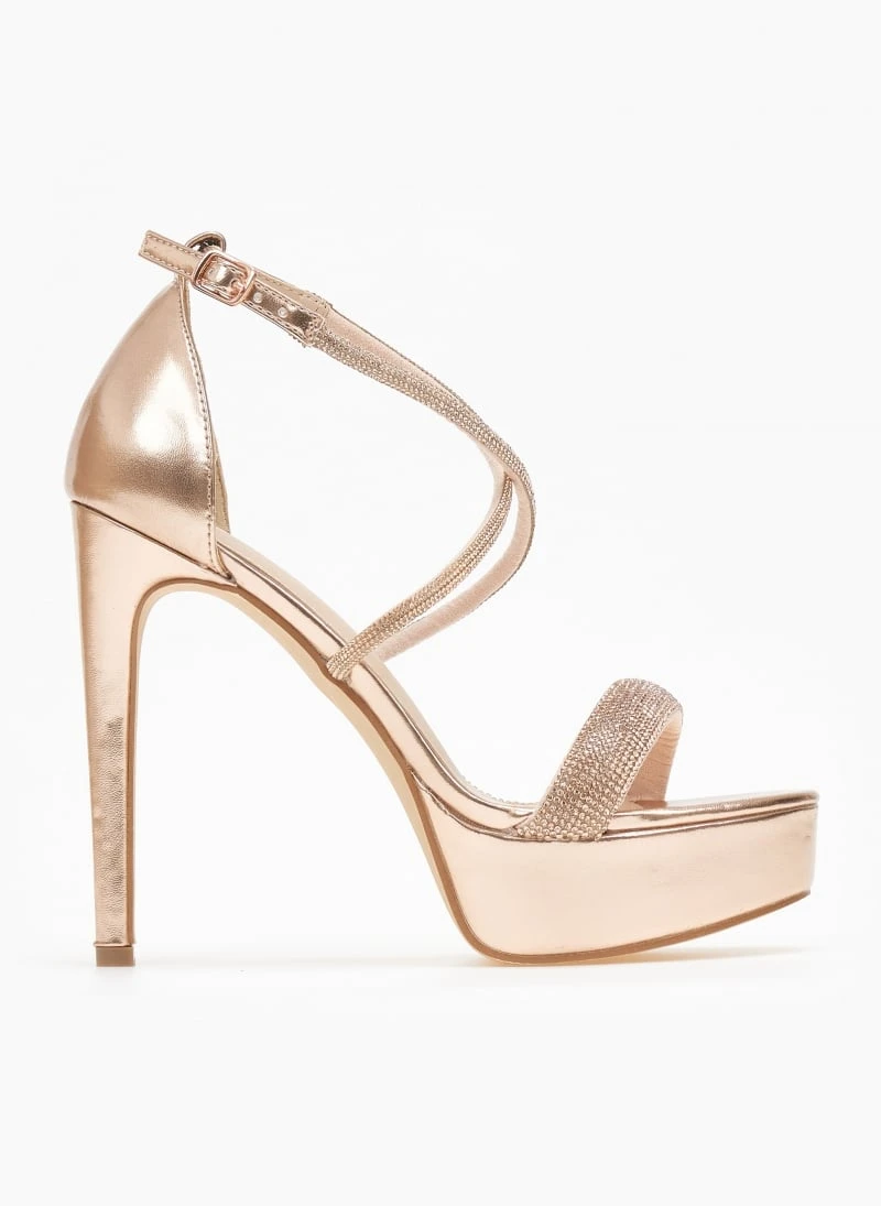 The Fashion Project Πέδιλα με στρας και φιάπα - Χαλκός 2 The Fashion Project Πέδιλα με στρας και φιάπα - Χαλκός - Image 2