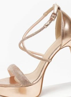 The Fashion Project Πέδιλα με στρας και φιάπα - Χαλκός 10 The Fashion Project Πέδιλα με στρας και φιάπα - Χαλκός -The Fashion Project κατάστημα pedila me strass kai fiapa 110583 coxd