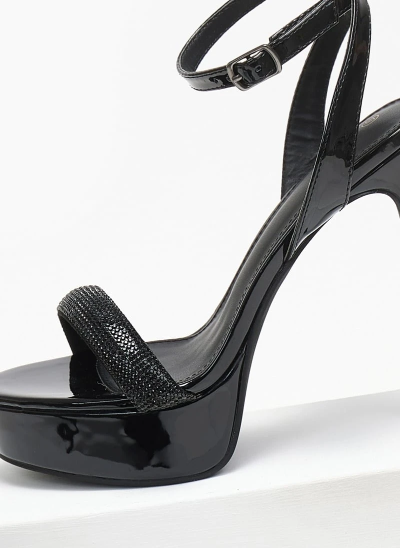 TFP Πέδιλα με στρας και μπαρέτα - Μαύρο 3 TFP Πέδιλα με στρας και μπαρέτα - Μαύρο - Image 3