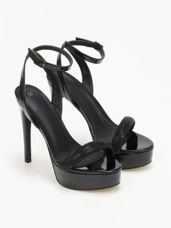 TFP Πέδιλα με στρας και μπαρέτα - Μαύρο 7 TFP Πέδιλα με στρας και μπαρέτα - Μαύρο -The Fashion Project κατάστημα pedila me strass kai mpareta 110570 86fk