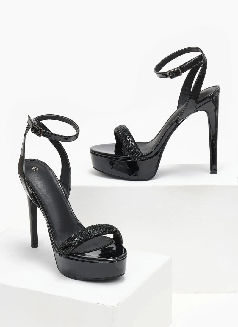 TFP Πέδιλα με στρας και μπαρέτα - Μαύρο 2 TFP Πέδιλα με στρας και μπαρέτα - Μαύρο - Image 2