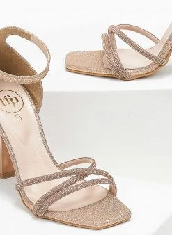 Πέδιλα με στρας Tfp - Χαλκός -The Fashion Project κατάστημα pedila me strass tfp 110896 8mk5