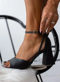 Πέδιλα με μπαρέτα Vizzano 6464.106 - Μαύρο -The Fashion Project κατάστημα pedila me takouni kampana vizzano 6464106 106431 t9ri