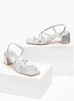 The Fashion Project Πέδιλα με χαμηλό τακούνι και Print - Ασημί 5 The Fashion Project Πέδιλα με χαμηλό τακούνι και Print - Ασημί -The Fashion Project κατάστημα pedila me xamilo takouni kai print 111051 0506