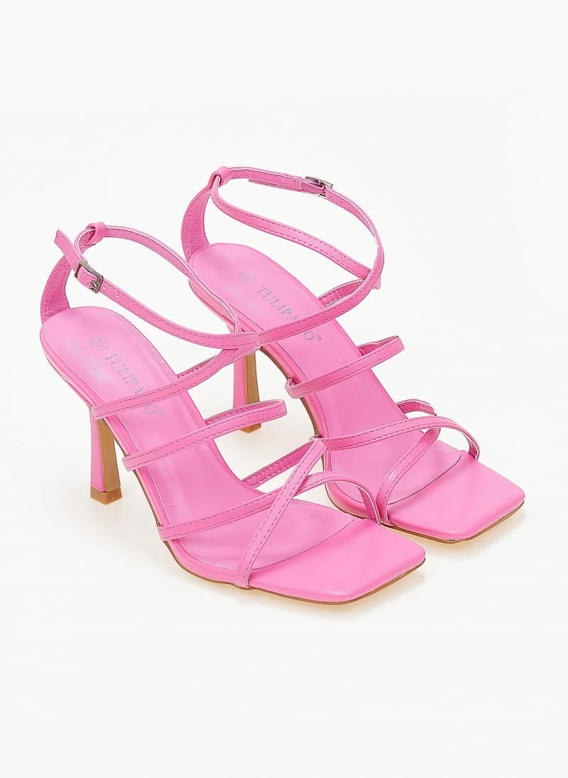 The Fashion Project Πέδιλα με μπαρέτα και χιαστί δέσιμο - Φούξια 3 The Fashion Project Πέδιλα με μπαρέτα και χιαστί δέσιμο - Φούξια - Image 3