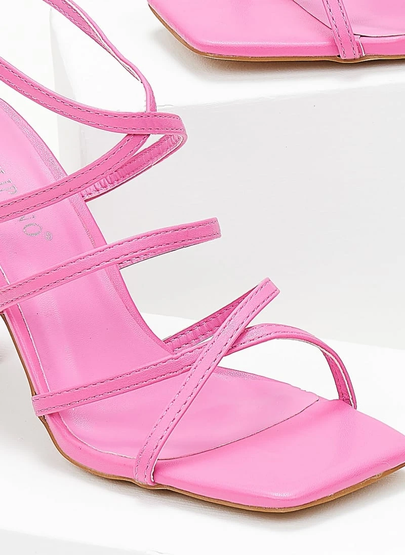 The Fashion Project Πέδιλα με μπαρέτα και χιαστί δέσιμο - Φούξια 4 The Fashion Project Πέδιλα με μπαρέτα και χιαστί δέσιμο - Φούξια - Image 4