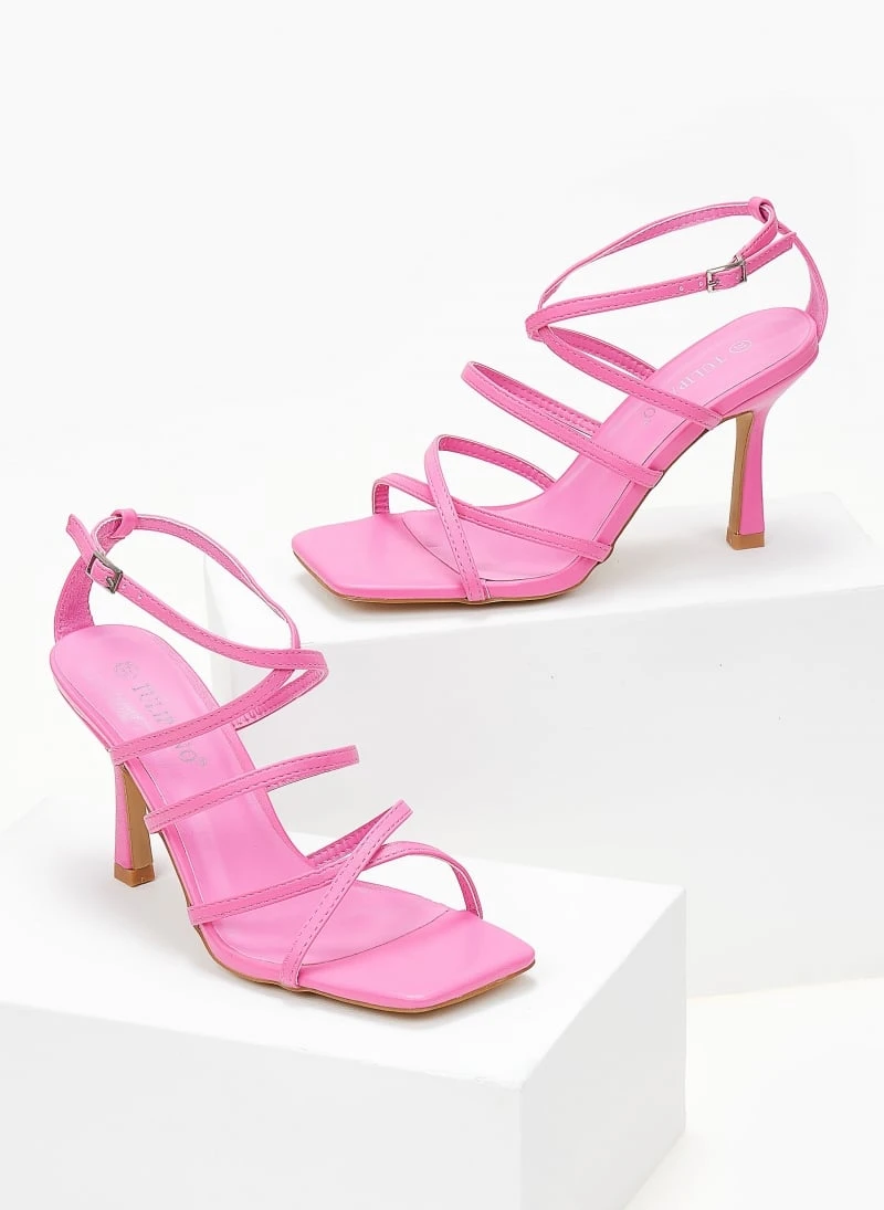 The Fashion Project Πέδιλα με μπαρέτα και χιαστί δέσιμο - Φούξια 2 The Fashion Project Πέδιλα με μπαρέτα και χιαστί δέσιμο - Φούξια - Image 2