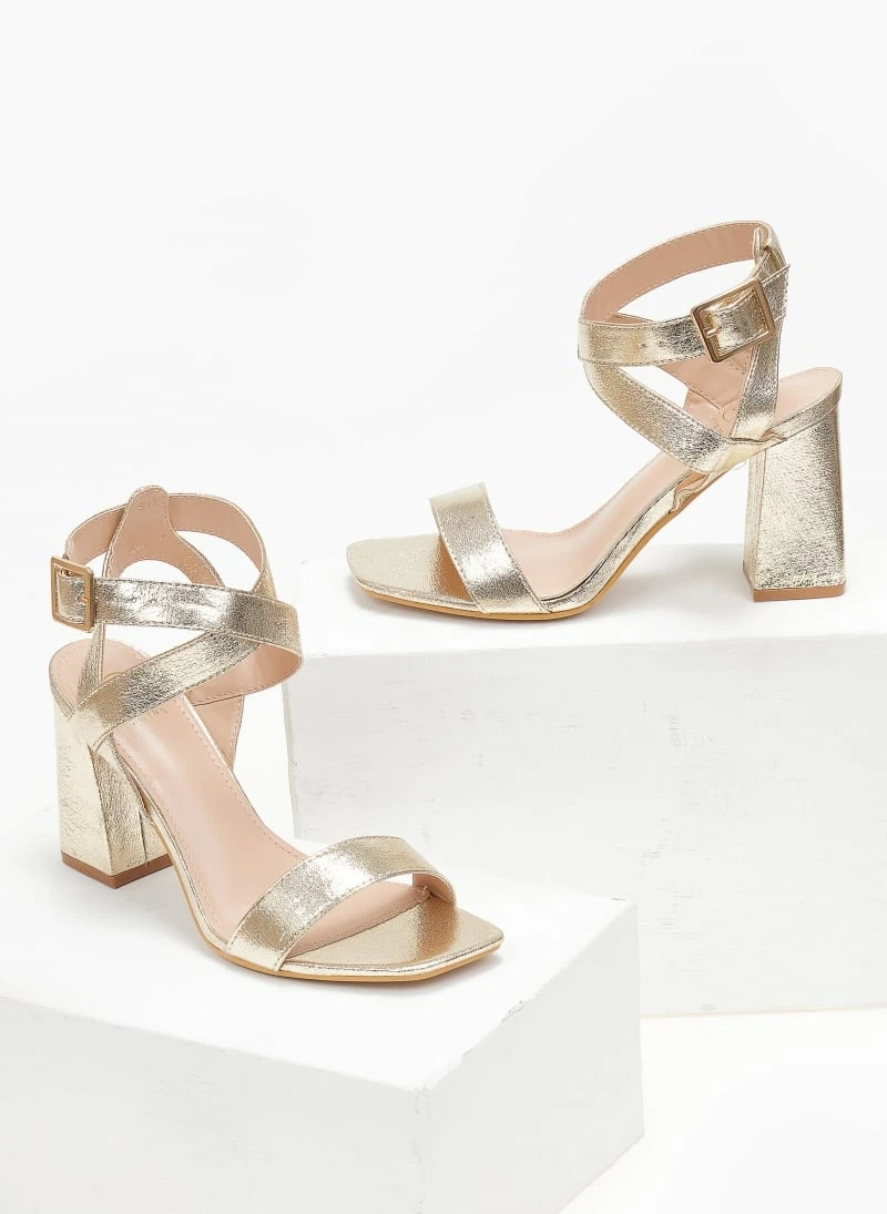 The Fashion Project Πέδιλα με χιαστί φάσες - Χρυσό 2 The Fashion Project Πέδιλα με χιαστί φάσες - Χρυσό - Image 2