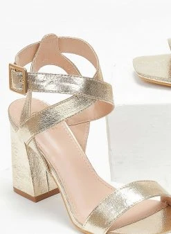 The Fashion Project Πέδιλα με χιαστί φάσες - Χρυσό 6 The Fashion Project Πέδιλα με χιαστί φάσες - Χρυσό -The Fashion Project κατάστημα pedila me xiasti fases 111654 ka7d