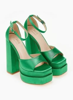 The Fashion Project Πέδιλα Platform με κλειστή φτέρνα - Πράσινο -The Fashion Project κατάστημα pedila platform me kleisti fterna 103907 wjad