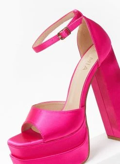 The Fashion Project Πέδιλα Platform με κλειστή φτέρνα - Φούξια -The Fashion Project κατάστημα pedila platform me kleisti fterna 103908 hkyr