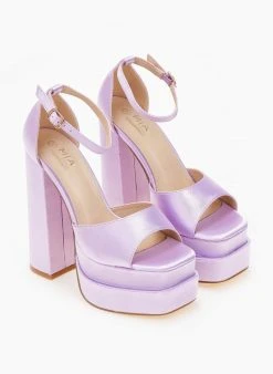 The Fashion Project Πέδιλα Platform με κλειστή φτέρνα - Λιλά -The Fashion Project κατάστημα pedila platform me kleisti fterna 103909 8zn3