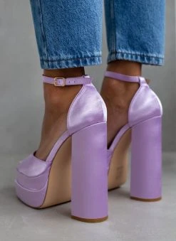 The Fashion Project Πέδιλα Platform με κλειστή φτέρνα - Λιλά -The Fashion Project κατάστημα pedila platform me kleisti fterna 103909 vxa0