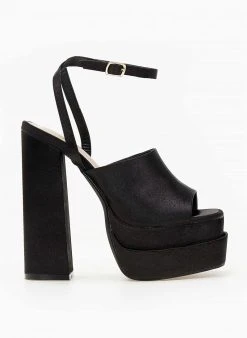 The Fashion Project Πέδιλα με φιάπα υφασμάτινα - Μαύρο