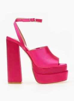 The Fashion Project Πέδιλα με φιάπα υφασμάτινα - Φούξια