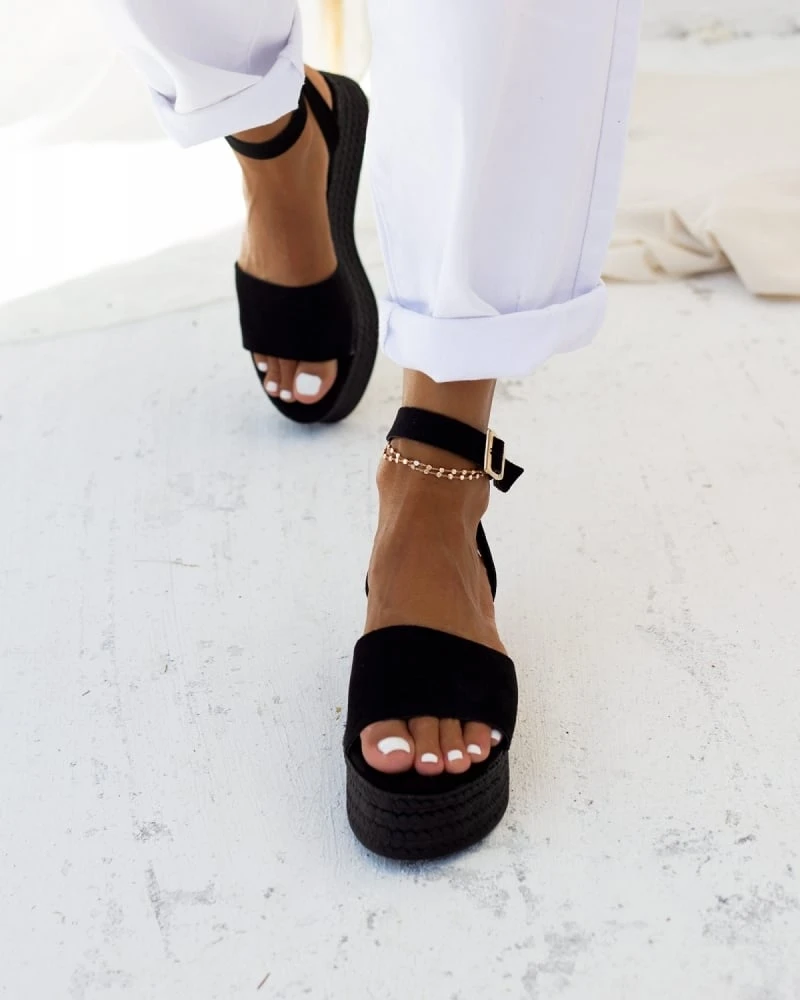 The Fashion Project Flatforms δερμάτινα με μπαρέτα - Μαύρο 3 The Fashion Project Flatforms δερμάτινα με μπαρέτα - Μαύρο - Image 3