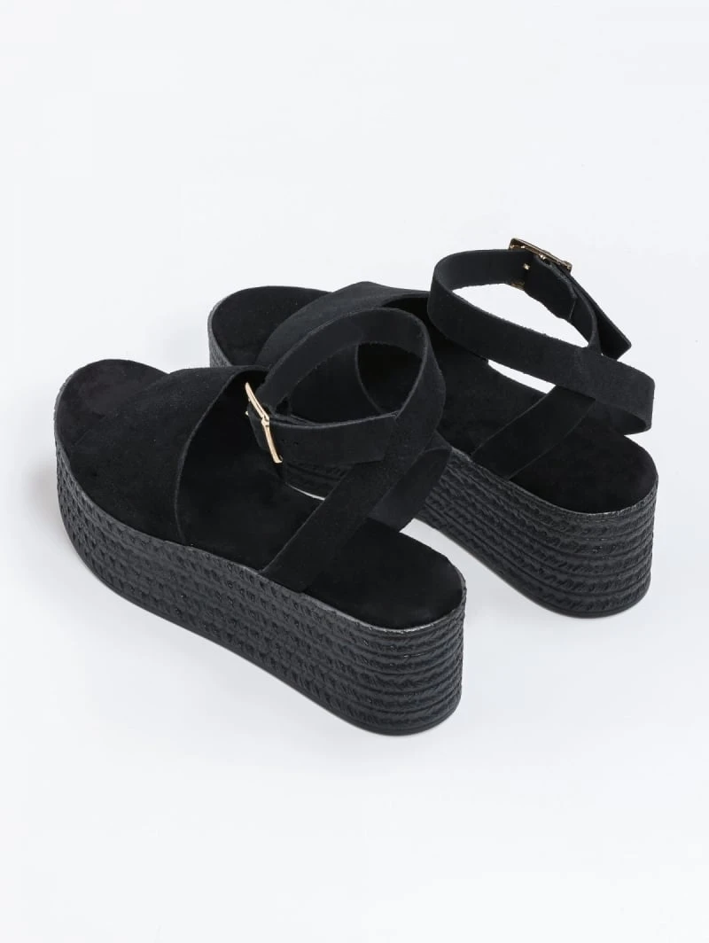 The Fashion Project Flatforms δερμάτινα με μπαρέτα - Μαύρο 10 The Fashion Project Flatforms δερμάτινα με μπαρέτα - Μαύρο - Image 10