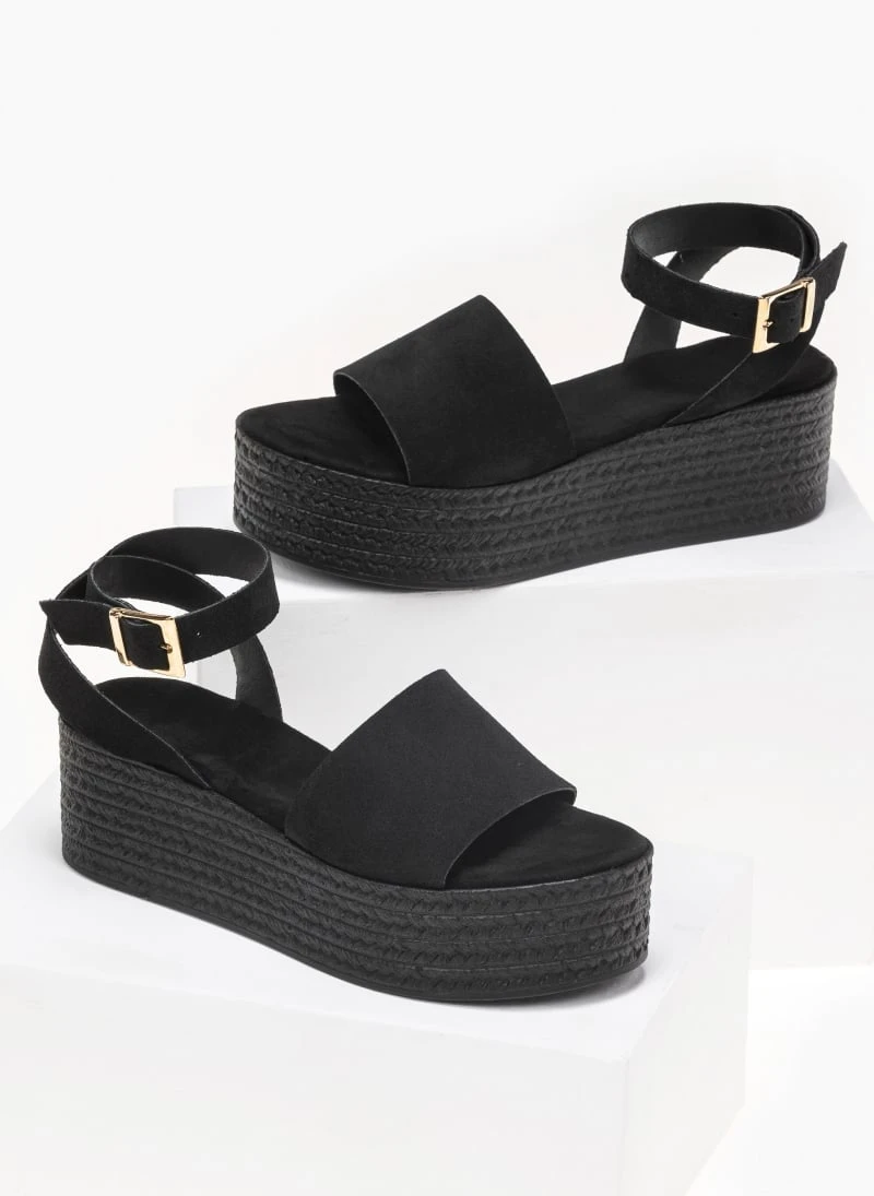 The Fashion Project Flatforms δερμάτινα με μπαρέτα - Μαύρο 2 The Fashion Project Flatforms δερμάτινα με μπαρέτα - Μαύρο - Image 2