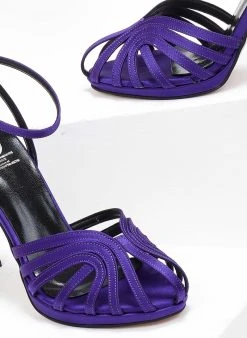 Πέδιλα με μπαρέτα υφασμάτινα ρετρό Tfp - Μωβ 12 Πέδιλα με μπαρέτα υφασμάτινα ρετρό Tfp - Μωβ -The Fashion Project κατάστημα pedila retro saten me mpareta tfp 108633 ogsh